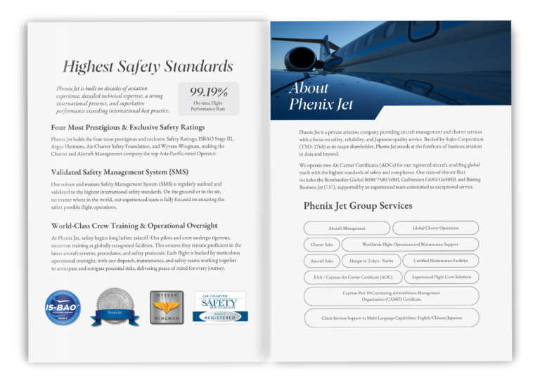 Mockup of brochure